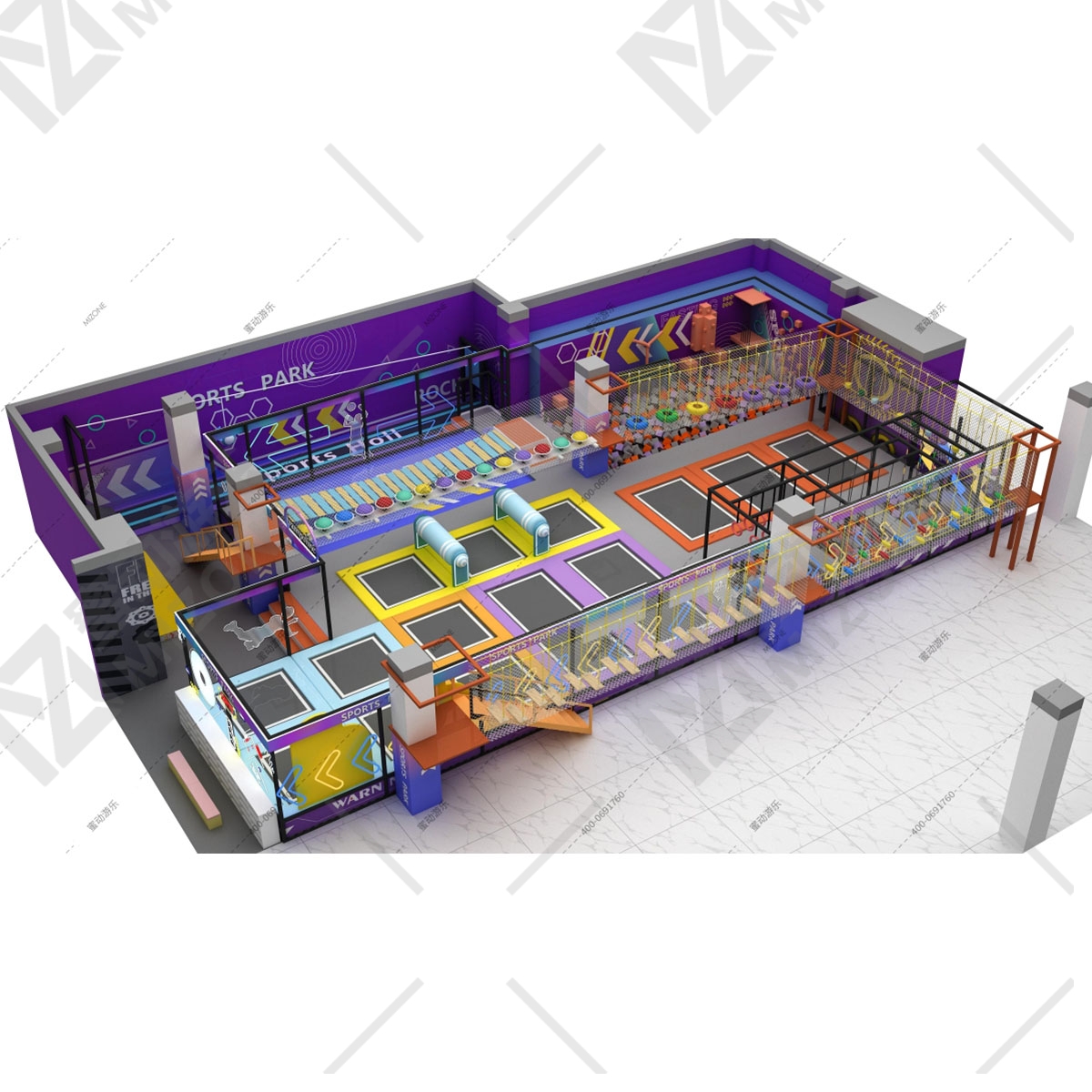 北京想開蹦床公園？找源頭廠家蜜動游樂，設備安全還省錢