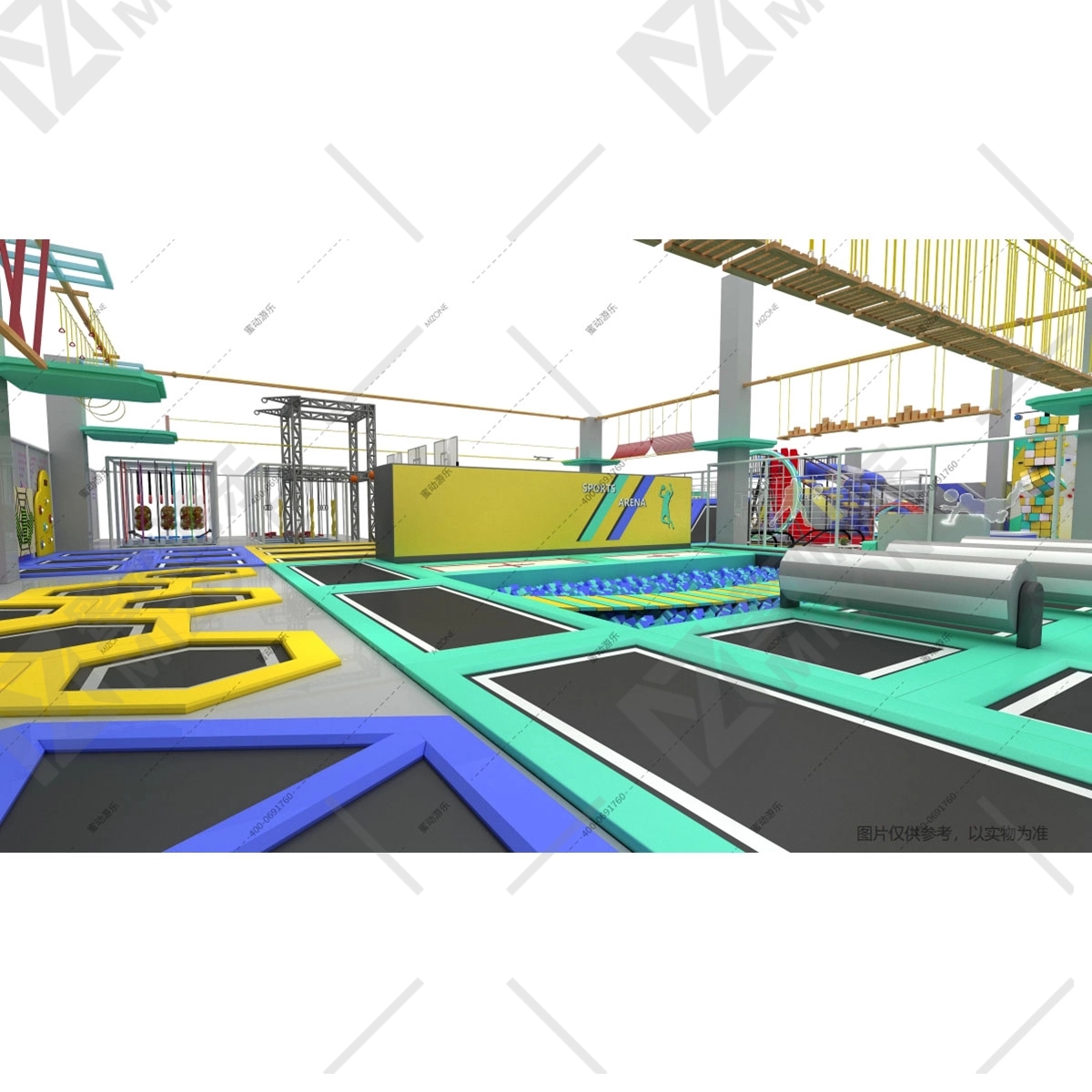 南京開蹦床公園找源頭廠家？蜜動游樂：設計生產(chǎn)運營全包，數(shù)百加盟商都選它