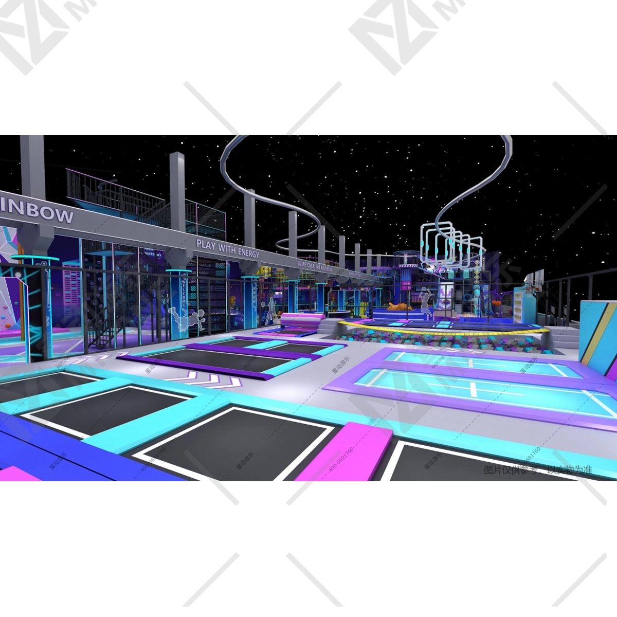 岳陽開蹦床公園找廠家？蜜動游樂：從設計到運營，安全盈利一步到位